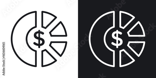 Asset allocation icon vector pictogram. UI. EPS10. - Vector
