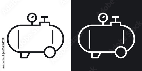 Air compressor icon vector pictogram. UI. EPS10. - Vector