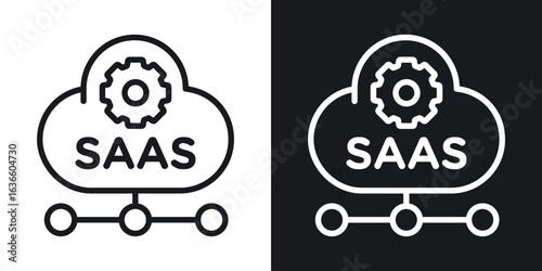 SaaS icon vector pictogram. UI. EPS10. - Vector
