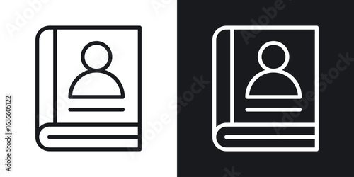 Biography icon vector pictogram. UI. EPS10. - Vector