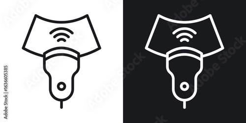 Ultrasound icon vector pictogram. UI. EPS10. - Vector