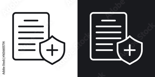 Medical insurance icon vector pictogram. UI. EPS10. - Vector