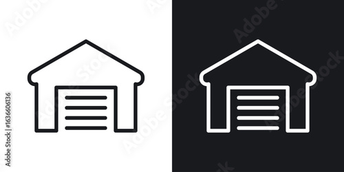 Garage icon vector pictogram. UI. EPS10. - Vector
