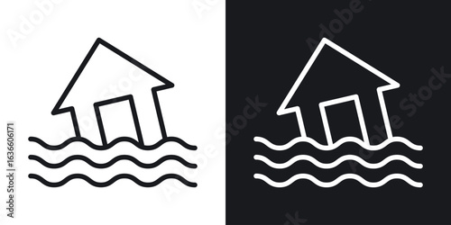 Flood icon vector pictogram. UI. EPS10. - Vector
