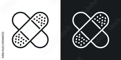 Band aid icon vector pictogram. UI. EPS10. - Vector