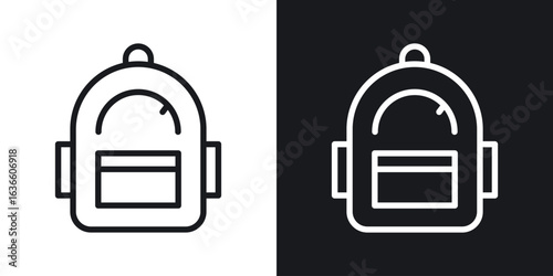 Backpack icon vector pictogram. UI. EPS10. - Vector