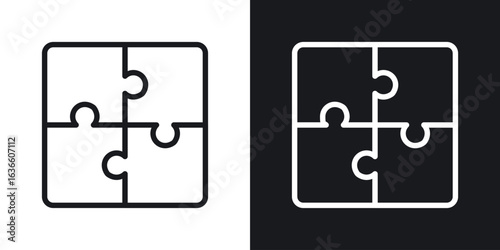 Puzzle icon vector pictogram. UI. EPS10. - Vector
