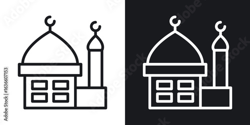 Mosque icon vector pictogram. UI. EPS10. - Vector