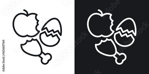 Organic waste icon vector pictogram. UI. EPS10. - Vector