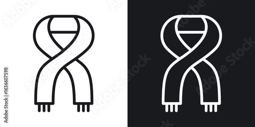 Scarf icon vector pictogram. UI. EPS10. - Vector