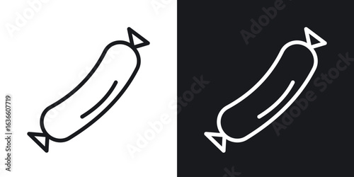 Sausage icon vector pictogram. UI. EPS10. - Vector