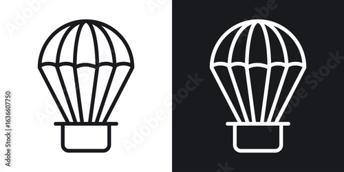 Parachute icon vector pictogram. UI. EPS10. - Vector