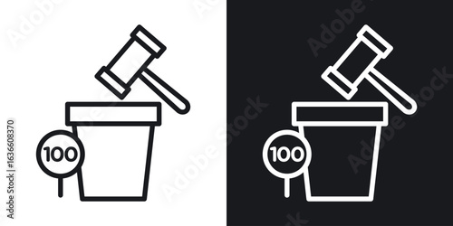 Auction icon vector pictogram. UI. EPS10. - Vector