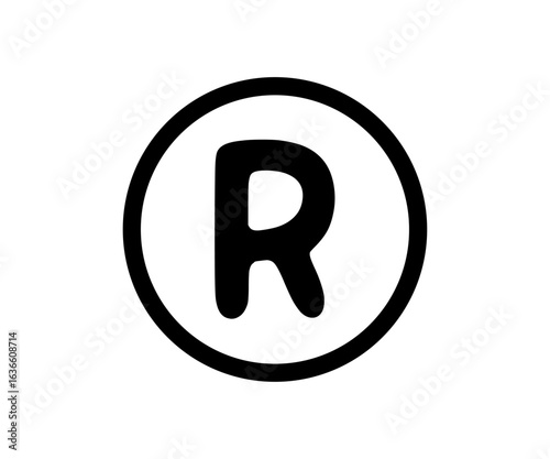 Registered trademark icon. Copyright mark symbol icon. Copyright mark symbol icon. Intellectual property sign vector design and illustration.
