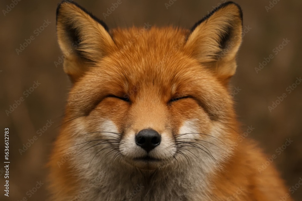 Obraz premium A Serene Fox Gazes Peacefully