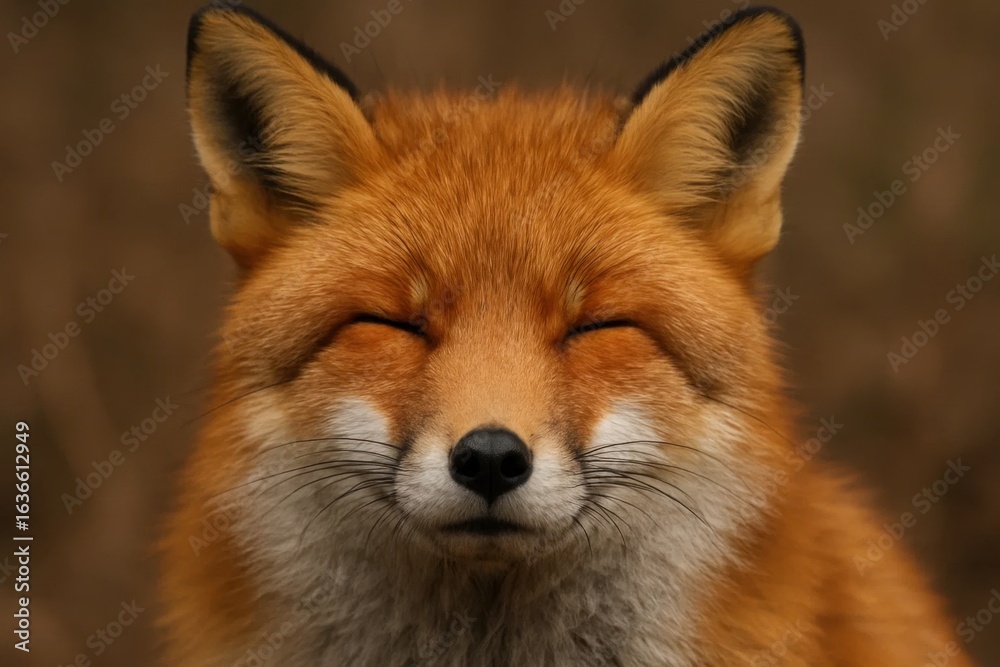 Fototapeta premium A Fox's Peaceful Moment