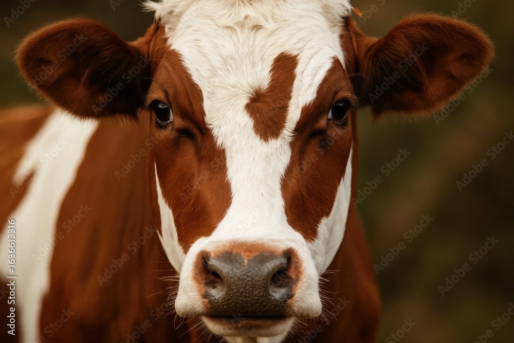 A cow with a heart of gold stands in front of a rustic fence A cow with a heart of gold stands in front of a rustic fence