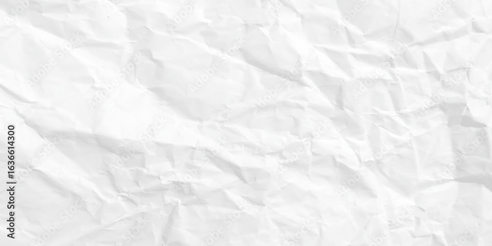 Obraz premium Crumpled white paper sheet texture. Top view.