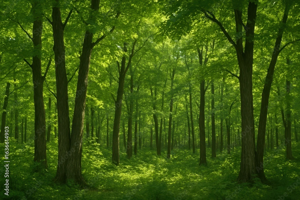 Naklejka premium A Serene Forest Scene