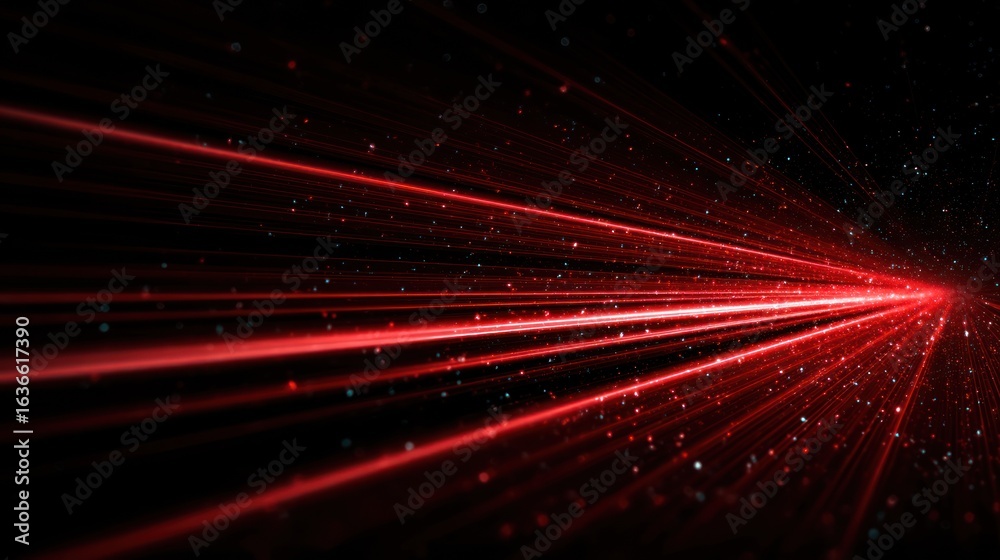Obraz premium Red light rays abstract background