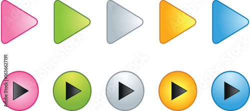 Play Button Icon Vector – Multimedia Start Symbol for Music, Video, Audio, and Media Player UI/UX Design.