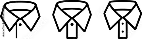 Shirt collar outline vector