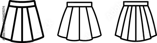 Pleat outline vector