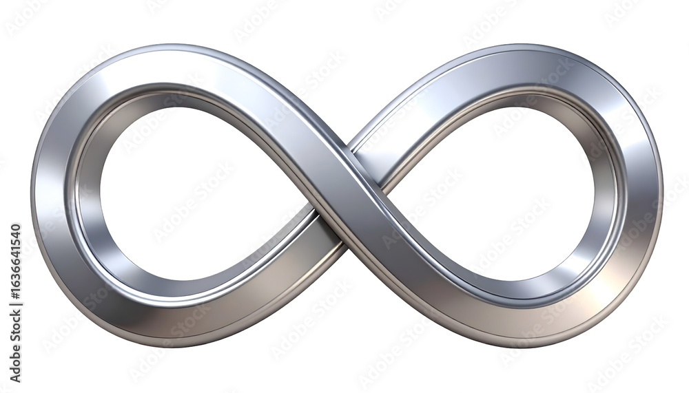 Infinity symbol – metallic silver infinity loop icon, smooth curves, isolated PNG Infinity symbol – metallic silver infinity loop icon, smooth curves, isolated PNG