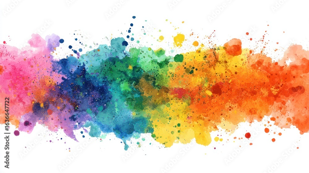 Fototapeta premium Colorful watercolor splashes background