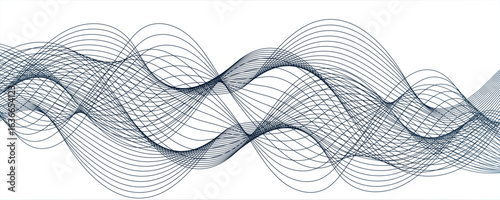 Abstract curvy line art wavy flowing dynamicsound, wave, wind, information flow. Twisted curve lines and blend effect,Rhythmically, soundwaves or digital frequency signals. clean, fluid.