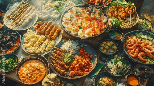 Rich cuisine and feast photography