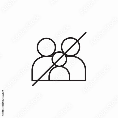 no family allowed icon sign vector