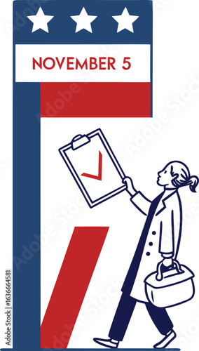 American flag background , independence day vector illustration