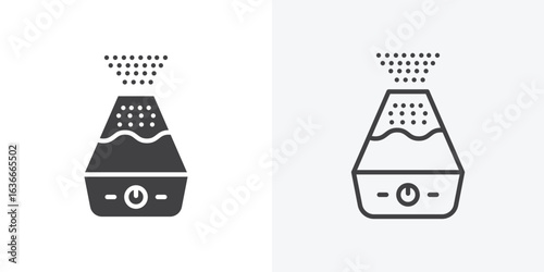 Humidifier pack. vector glyph flat icons