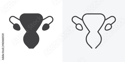 Gynecology icon. Line Art And Clip art Style Design