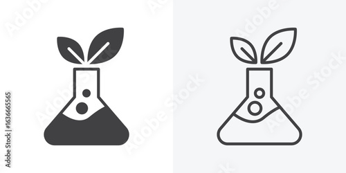 GMO icon. Line Art And Clip art Style Design