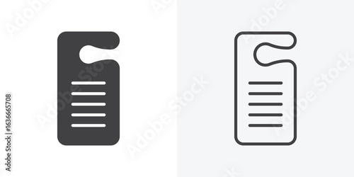 Door hanger icon. Line Art And Clip art Style Design