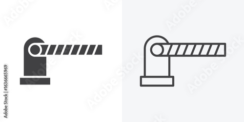 Barrier icon. Line Art And Clip art Style Design