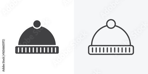 Beanie icon. Line Art And Clip art Style Design