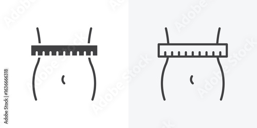 Weight loss icon. Line Art And Clip art Style Design