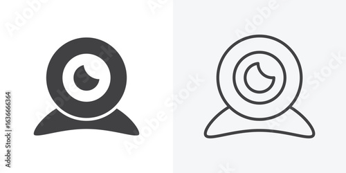 Web camera icon. Line Art And Clip art Style Design