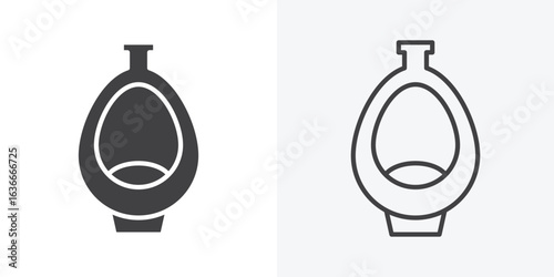 Urinal icon. Line Art And Clip art Style Design