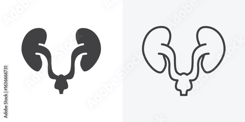 Urology icon. Line Art And Clip art Style Design