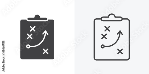 Tactics icon. Line Art And Clip art Style Design