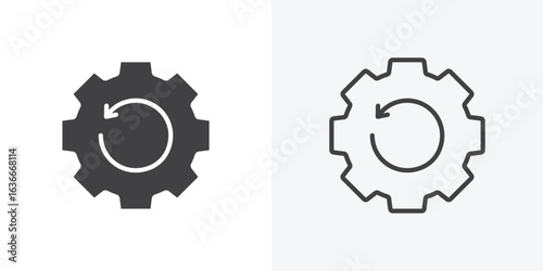 Recovery icon. Line Art And Clip art Style Design