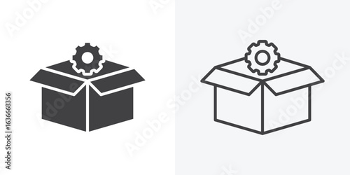 Product management icon. Line Art And Clip art Style Design
