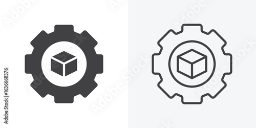 Product development icon. Line Art And Clip art Style Design