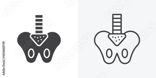 Pelvis icon. Line Art And Clip art Style Design