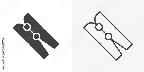 Peg icon. Line Art And Clip art Style Design