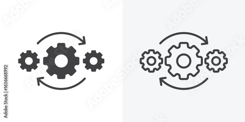 Operation icon. Line Art And Clip art Style Design